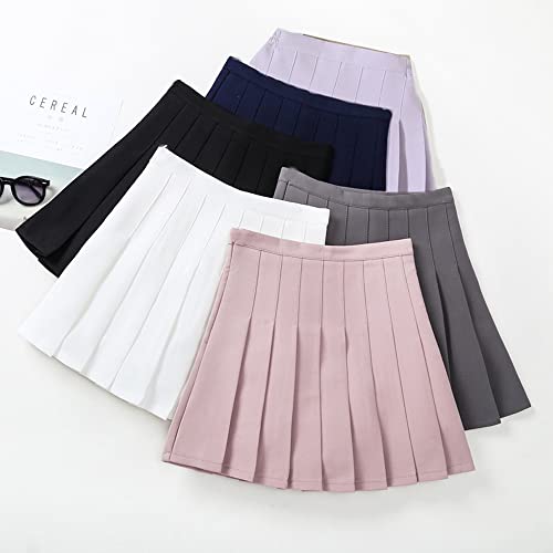 Shooying 21MTQUNZI0025-XL Womens Novelty Skirt, Skater Tennis Skirt High Waist School Uniform Pleated Skirt,Khaki thumb #5