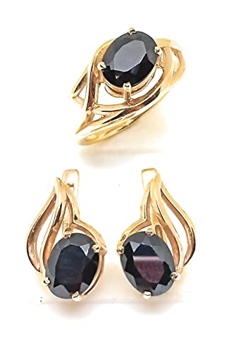 Juego de joyas para mujer Luisa en oro y ágata negra, el regalo ideal