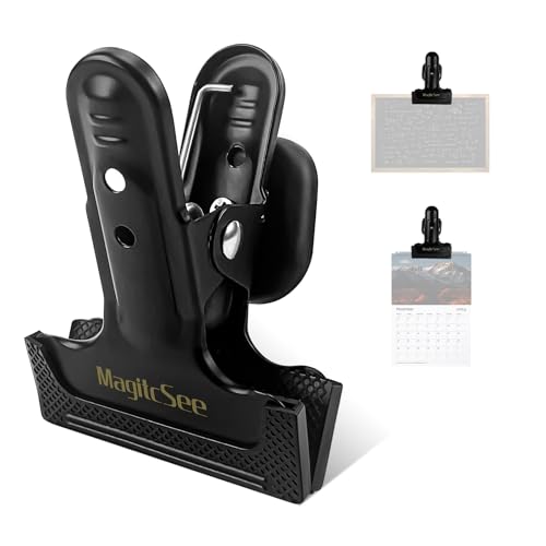 2 Pcs Heavy Duty Magnetic Clips with 1.5 Inch Mouth Opening - Sec...