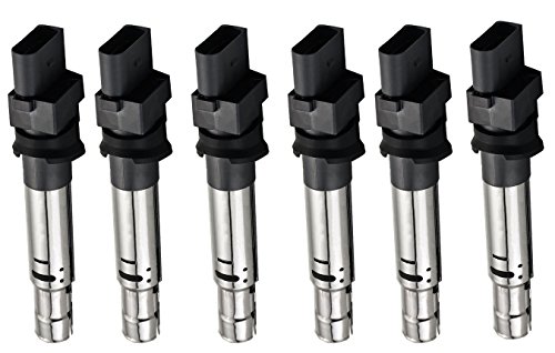 ENA Set of 6 Ignition Coil Pack Compatible with Audi Volkswagen Porsche TT Quattro A3 EOS Golf Passat Touareg Cayenne Replacement For C1466 UF531