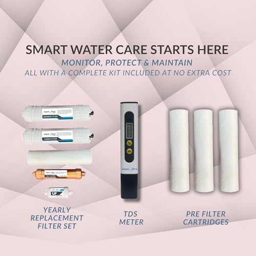 Image of aquaultra Plus 8 Stage RO+UV Water Purifier Filter for Home | Mega Pre Filter & All-in-One Kit | 65% High Water Saver | Copper Rich Water | 9L Storage | 20x Impurity Removal vs Local Purifiers
