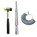 NIUPIKA Jewelers Rubber Hammer Metal Ring Mandrel Sizer Finger Size Gauge Set of 37 Pieces Jewelry Making Tools Kit with Mallet