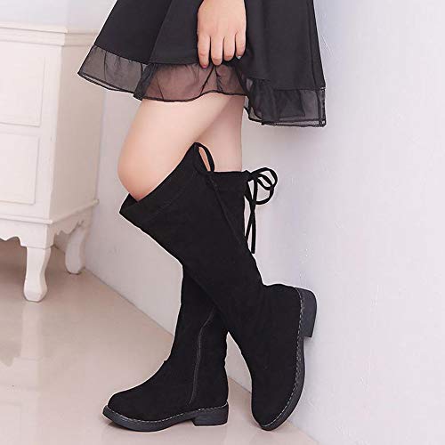 UBELLA Girl's Faux Suede Over The Knee Boots Fleece Lined Winter Snow Boots (Toddler/Little Kid)3