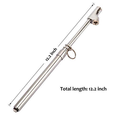 Image of MEASUREMAN Heavy Duty Dual Head Truck Tire Gauge, Solid Brass Body, Aluminum Slide, with Hook, Range 10-150psi