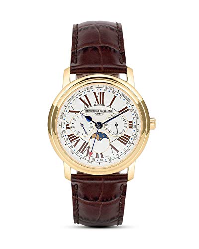 Preisvergleich Produktbild Frederique Constant Herren Analog Quarz Uhr mit Leder Armband FC-270EM4P5