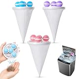 3Pcs Pet Hair Remover for Laundry, 2026 Reusable Lint Catcher for Washing Machine Floating Washing Machine Filter Bag Dog Hair Remover for Laundry (Pink Purple)