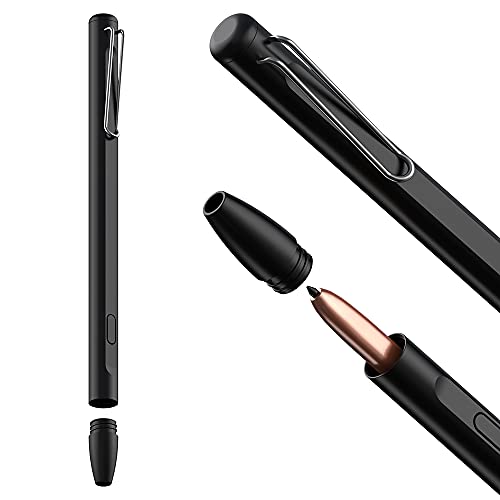 EASYSSOK S Pen Sleeve Case Compatible with Samsung Galaxy Note 20 Ultra / 20 / 10 Plus / 10 / 9 / 8 / 7 S Pen Protective Holder Cover [Grip for Note-Taking] (clip black)