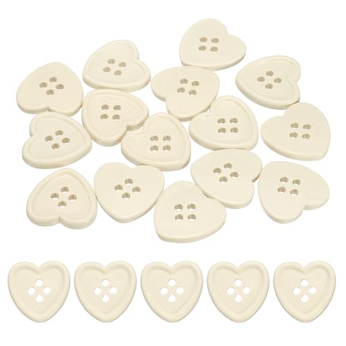 HARFINGTON 40pcs Heart Resin Sewing Button, 23mm...