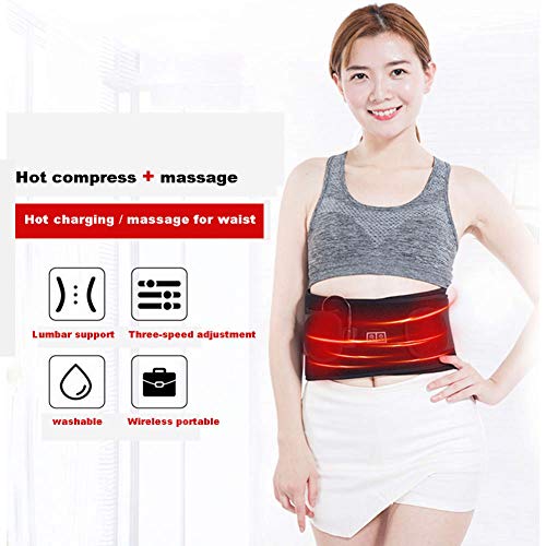 Preisvergleich Produktbild liu Elektrischer Wärmegürtel Rücken USB, Heizgürtel Elektrisch Rückenwärmer Heizkissen Gürtel für Taillenschmerzen, Warmer Bauch, Schmerzlinderung, passt Damen und Herren