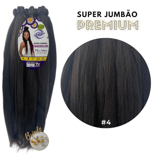 Super Jumbão Premium Ser Mulher Para Tranças e Penteados Box Braids Nagô 609 Gramas 75cm