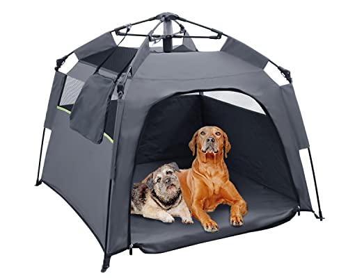 Pop Up Dog Tents, Plusvivo Foldable Cool Mesh Camping Tent - 40" ...