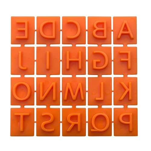 Double-Sided Letter & Number Stone Stamps for Concrete 40-Piece Alphabet & Number Stamp Set for DIY Stepping Stones Cement Crafts Mosaics & Clay