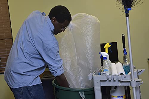 Aluf Plastics Premium-Müllbeutel, 6 Mikrometer, 61 x 61 cm, Schwarz, 1000 Stück, für Büro, Küche, Bad, Gewerbe, Hausmeister, Industrie und Gastgewerbe