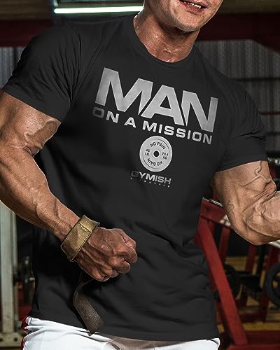 Man On A Mission Men Gym Workout T-Shirt for Intense Fitness Training2