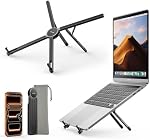 Lamicall Portable Laptop Stand for Desk - [0.25 lbs Ultralight] Foldable Laptop Riser, Adjustable for MacBook Stand, Aluminum Notebook Stand for Travel Library fit 10-15.6" MacBook Neo Air Pro HP Dell