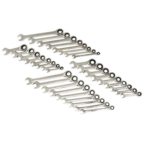 Gearwrench 34 Pc. Standard & Stubby Ratcheting Wrench Set, Sae & Metric - 85034 #TOP2