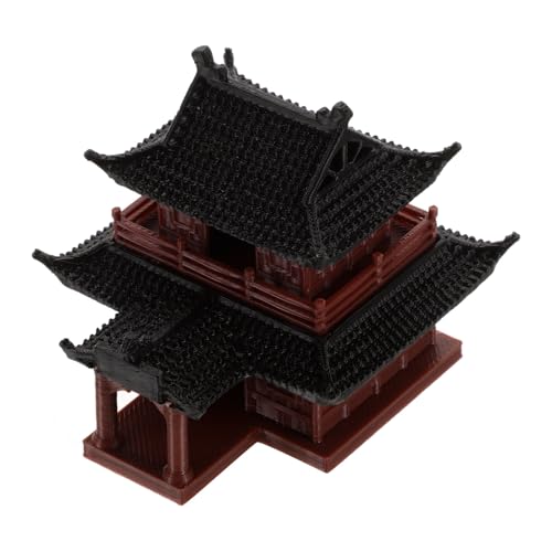 DIYEAH Miniatura di Statuina di Padiglione in Plastica Resistente Decorazione da Giardino in Miniatura per Acquario e Micro Paesaggio Ornamento Leggero per Arredamento Interno ed