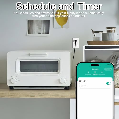 Image of Greencycle Zigbee Smart Plug with Detachable Wireless Wall Switch