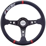 Eco-cuero negro suave Simoni Racing GVL350/P Volante Deportivo