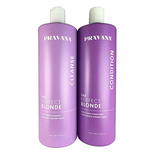 Pravana The Perfect Blonde Purple Toning Shampoo And Conditioner 33 Ounce