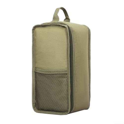 Lanterne de camping Sac de rangement pour lampe à huile avec capacité de 5 L, polyester 600D, poignée de transport et compartiment avant en maille, taille 15 x 13 x 27 cm