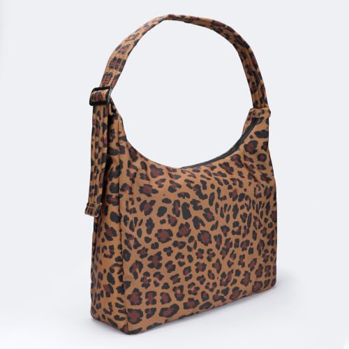 Image of FASTFAIRY Nylon Shoulder Bag - Adjustable Quilted Strap, Structured Slouchy Design with Interior Zip Pocket