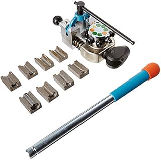 K Tool International Brake Line Flaring Tool, 45 Degree Set. Single, Double, and Bubble Flares, Vise-Mounted, T-Handle Screw Clamp, Easy to Use ; KTI70081