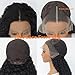 MACA BAKA #1B Natural Black Deep Curly 13x4 Lace Front Wig Realistic Glueless Long Curly Black Synthetic Lace Front Wigs Pre Plucked with Baby Hair for Women 150 Density 24 Inches