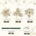 Alupssuc 24 PCS 3 Styles 6'' Poinsettia Christmas Flowers Artificial, Glitter Artificial Flower, Christmas Decorations for Xmas Tree Party Wreath Fireplace, New Year Ornaments, Champagne Gold