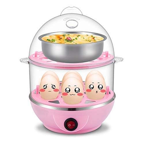 Double Layer Multifunction Electric Egg Boiler Automatic Off Egg Cooker, Poacher, Steamer and Milk Boiler with Measuring Cup (Multicolour)-picture-22