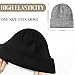 PFFY Beanie for Men Women Unisex Knit Cuffed Plain Winter Beanies Hats Skull Cap Black