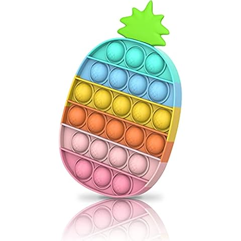 Yefun Pop Bubble Sensory Fidget Toy, Autism Special Needs Stress Reliever Anxiety Relief Toys, Extrusion Bubble Fidget Toys, Kids Toys Poppet Fidget Toy (Rainbow Pineapple) Cover