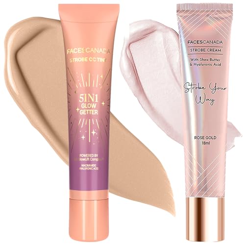 FACES CANADA Brightening Duo 1 - Strobe Cream - Rose Gold, 18ml +...