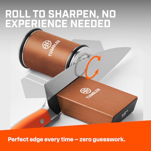 Image of Tumbler Rolling Knife Sharpener Starter Set - Knife Sharpening Made Easy - Complete Gift Set