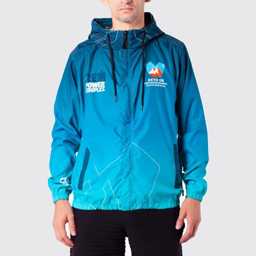 LEGENDARIOS Men’s Power Couples Windbreaker Jacket – Lightweight Hooded Coat with Inspirational Design, Blue Gradient3