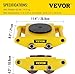 BestEquip Machinery Mover 13200LB Capacity Machinery Skate 4 Wheels Dolly Skate Roller with 360 Degree Rotation Cap (13200LB Capacity)