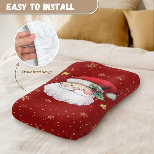 Image of ZOUTAIRONG Christmas Bassinet Sheet Santa Claus Star Stretchy Bassinet Sheets Bassinet Crib Sheets Set Fitted Rectangle Hourglass Bassinet Pad