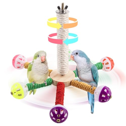 Image of Bird Perches for Cage, 6 Perches Bird Perch Toy, Cage Replacement Parts for Budgies, Cockatiels, Parrots, Lovebirds, Finches, Conures