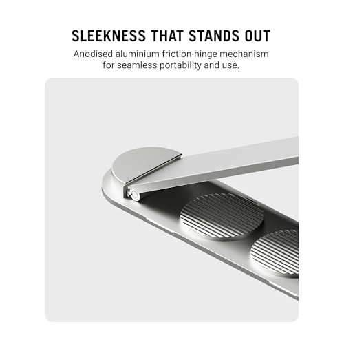 Image of DailyObjects Stack Phone Kickstand /Phone Stand /Mobile Holder, Vertical and Horizontal Stand, Adjustable Angle, Compatible with iPhone - Slate Grey