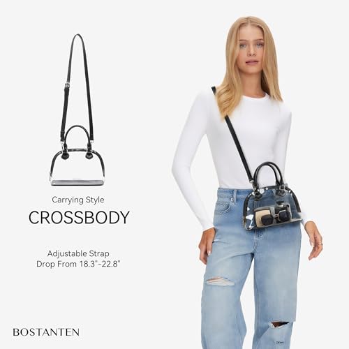Image of BOSTANTEN Clear Bag for Stadium Approved Crossbody Purse Handbags for Concerts Sports Events