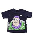 Disney Baby-Boy's Buzz Lightyear and Woody Big Face Toy Story T-Shirt, Navy, 4T