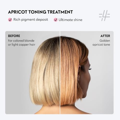 Image of FOUR REASONS Color Mask, Apricot (27 Colors) - Hair Gloss & Color Depositing Conditioner - Semi Permanent Hair Toner for Color-Treated Hair Color For Women - Vegan & Cruelty-Free - 6.76 fl oz