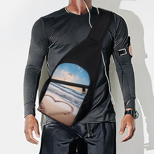 Morrales tipo Sling blanco para día de playa y trekking miniatura 3
