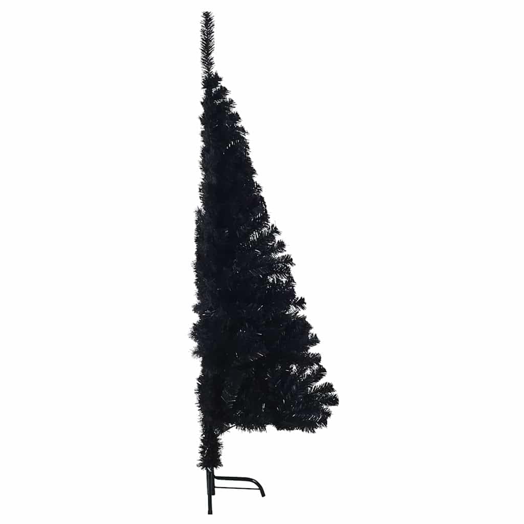 Árbol de Navidad artificial con soporte, 150 cm, PVC, color negro