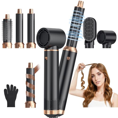 5 in 1 Blow Dryer Brush Set, Detachable Hot Air Styler & Hair Dryer Brush for Women, Negative Ion...