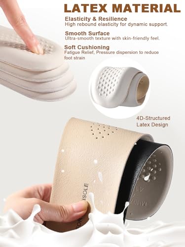 50% Off MARRDO Leather Sockless Shoe Insoles - Shock Absorption - Image 4