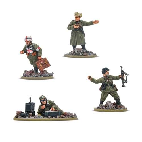 Warlord Games HQ veterano del ejército alemán – Miniaturas de resina a escala de 28 mm para acción de pernos altamente detalladas en miniaturas de la Segunda Guerra Mundial