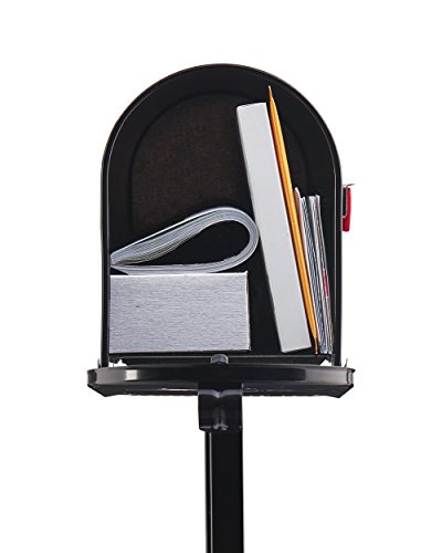Architectural Mailboxes Mailbox To Go Medium Capacity, Galvanized Steel, All-In-One Mailbox And Post Kit, Black #TOP2