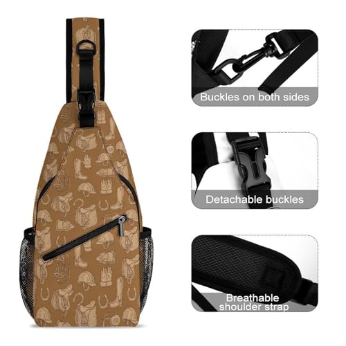 Bolso bandolera unisex ligero de twill para senderismo miniatura 3