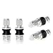 Circuit Performance VS33 Shorty Silver Aluminum Bolt-in Valve Stems (Set of 4)